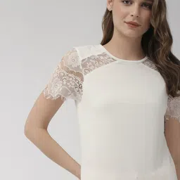 Mast & Harbour Women White Solid Regular Top-picture-4