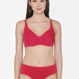 Clovia Women Pink Solid Lingerie Set COMBBP09840B-image-34