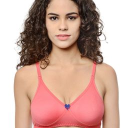 Leading Lady Coral Pink Full-Coverage T-shirt Bra-image-15
