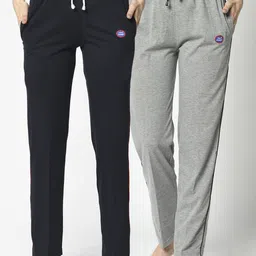 VIMAL JONNEY Women Pack Of 2 Solid Lounge Pants-image-113