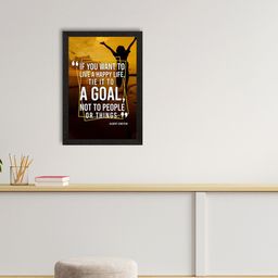 eCraftIndia Mustard Yellow & White Motivational Quote Satin Matte Texture UV Wall Painting-6