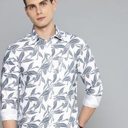 Flying Machine Slim Fit Opaque Printed Pure Cotton Casual Shirt-image-45