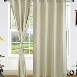 Dekor World Silver-Toned Set of 2 Window Curtain-image-25