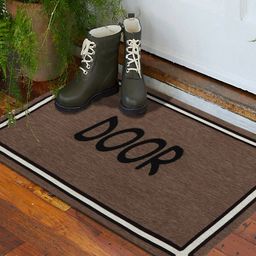 BELLA TRUE Brown & Black Printed Anti-Skid Doormats-image-13