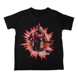Marvel by Wear Your Mind Boys Black Iron Man Printed Round Neck T-shirt-image-89