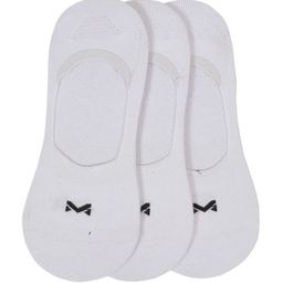 MARC Men Pack of 3 White Solid No Show Cotton Shoe Liners-picture-3