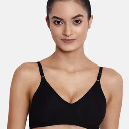 ABELINO Black Solid Non-Wired Non Padded T-shirt Bra NEWSEEMBLACK01-image-2