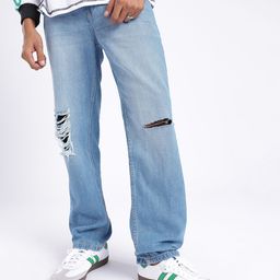 glitchez Men Timeless Classic Straight Fit Highly Distressed Heavy Fade Jeans-picture-10