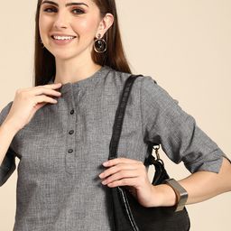 Anouk Women Mandarin Collar Straight Kurta-34