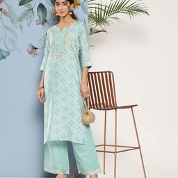 Libas Women Floral Motifs Printed Gotta Patti Kurta-image-33