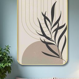 SAF Black & Beige Floral Printed Wooden Wall Art-image-79