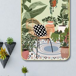 SAF Green & Black Floral Printed Wooden Wall Art-picture-22