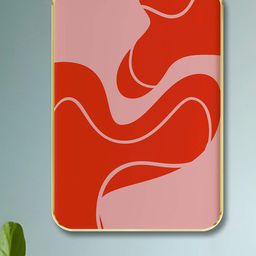 SAF Red & Pink Abstract Wooden Painting Wall Art-picture-19