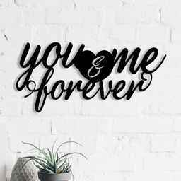 eCraftIndia Black You & Me Forever Wooden Wall Decor-image-84