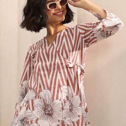 Libas Printed V Neck Tunic With Palazzo Co-Ords-image-49