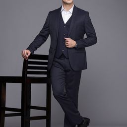 Raymond Contemporary Fit 3 Piece Party Suit-image-92