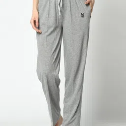 VIMAL JONNEY Women Grey Melange Solid Lounge Pants-image-78