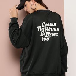 Harvard Printed Drop Shoulder Sleeves Sweatshirt-49