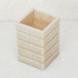 Home Centre Beige Textured Porcelain Bathroom Accessory-image-5