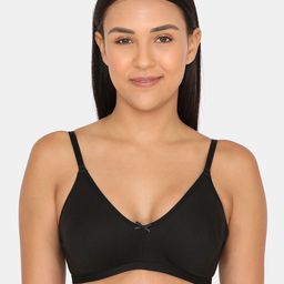 Zivame Black Solid Non-Wired Non Padded T-shirt Bra ZI1885-47