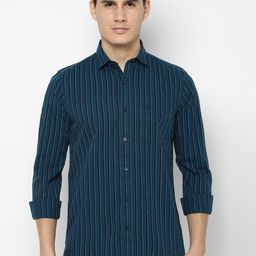 Allen Solly Men Navy Blue & Black Slim Fit Checked Casual Shirt-image-73