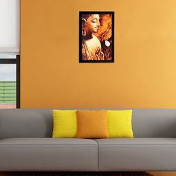 eCraftIndia Brown Lord Buddha Wall Art-image-44