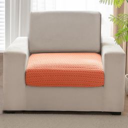 HOKIPO Orange Jacquard 1 Seater Sofa Seat Cover-image-68