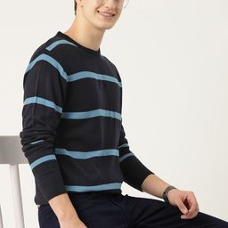 Mast & Harbour Striped Acrylic Pullover-image-43