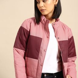 all about you Women Colourblocked Padded Jacket-56