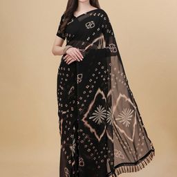 RUNAYA NX Printed Pure Georgette Leheriya Saree-picture-11