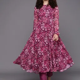 Inddus Women Floral Printed Kurta with Trousers-52