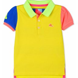 Cherry Crumble Boys Multicoloured Colourblocked Polo Collar T-shirt-picture-12