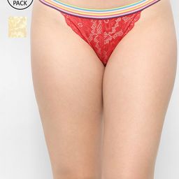 Ms.Lingies Women Pack of 2 Self-Design Thong Briefs-MSP077-3307-image-37