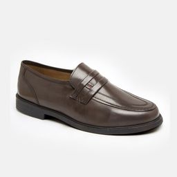 NOBLE CURVE Men Brown Slip-on Leather Formal Shoes-image-41