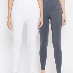 Tulsattva Women Pack Of 2 Solid Leggings-image-55