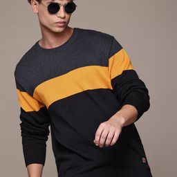 The Roadster Lifestyle Co. Acrylic Colourblocked Pullover-image-47
