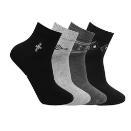Bonjour Men Pack Of 4 Assorted Ankle-Length Socks-image-27