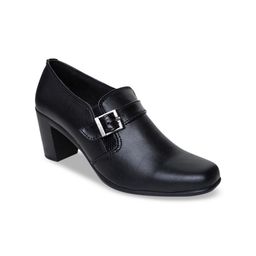 VALIOSAA Women Black Solid Heeled Boots-15
