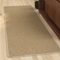 Saral Home Beige Handloom Geometric Runner-25