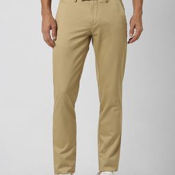 Van Heusen Sport Men Cotton Beige Slim Fit Trousers-image-51