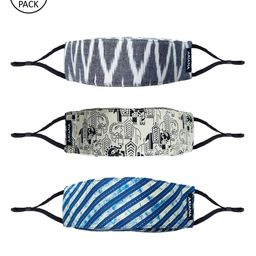 Ariana Unisex Pack Of 3 Printed 7-Ply 5 Layer SSMMS Filter Reusable Pure Cotton Masks-3