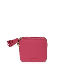 Caprese Women Pink Textured Leather Tassled Zip Around Wallet-image-48