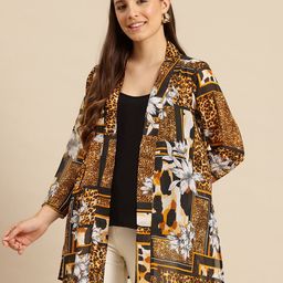 Qurvii Women Printed Georgette Shrug-9