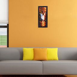 eCraftIndia Multicoloured Rain View Framed UV Wall Art-image-81