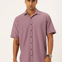 FIFTY TWO Comfort Fit Self Design Textured Drop-Shoulder Casual Shirt-image-20