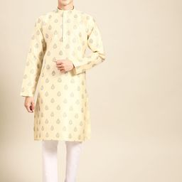 MANQ Men Ethnic Motifs Printed Regular Kurta with Pyjamas-11