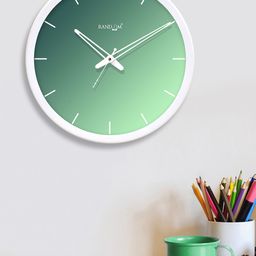 RANDOM Green Round Solid 30.4 cm Analogue Wall Clock-18