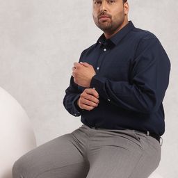 Nautica Men Premium Plus Size Pure Cotton Formal Shirt-image-78