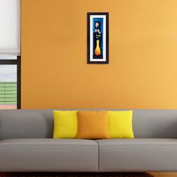 eCraftIndia Multicoloured Flower Pot UV Wall Art-image-79