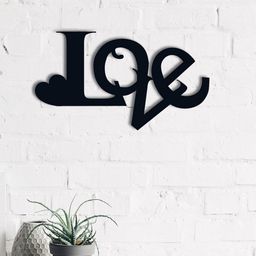 eCraftIndia Black Love with Heart Love Theme Wood Wall Hanging Decor-image-88